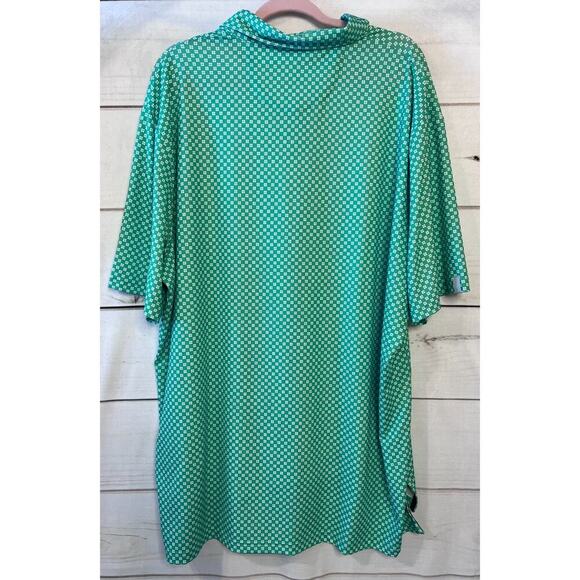 RLX Men's Performance Polo Size 2XL Green & White Print - Picture 3 of 6